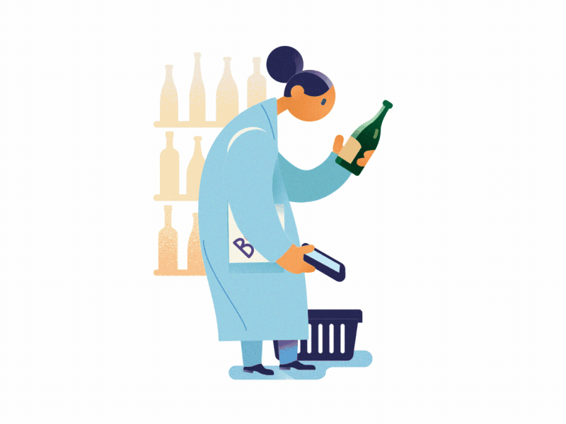 Søkende - Vinmonopolet character character animation illustration vector