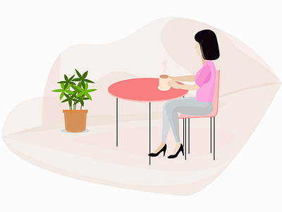 Break Time Illustration character coffee girl graphic illustration time vector women