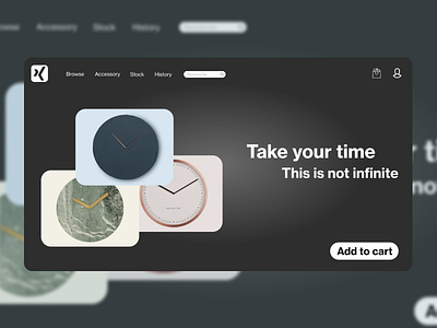 Take Your Time black black and white design gradient homepage horloge logo re design redesign store ui ux