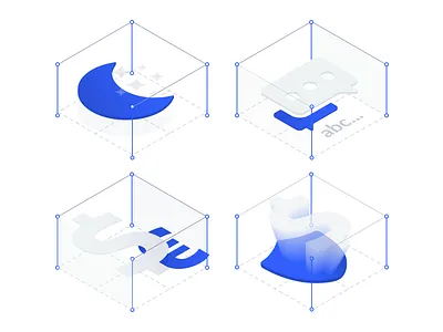 Benefits of the platform icon illustration isometry landing vector
