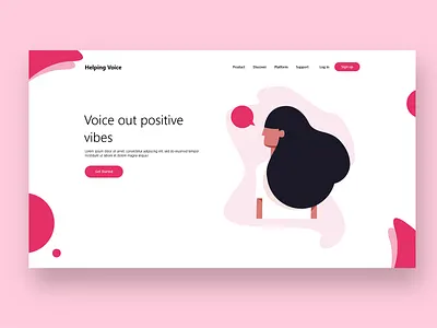 Helping Voice Webdesign design graphic design shafix ui ui ux vector web web design
