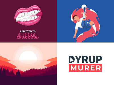 Top 4 shots on dribbble 2018 2018 top 4 branding design illustration logo top 4 typography vector