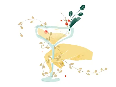 about tree decorations pt.4 celebration champagne flowers new year