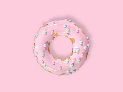 Donut/1 3d art c4d cinema 4d design donut glossy graphic design illustration logo maxonc4d photoshop pink ui