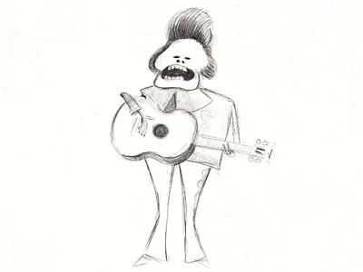 "Don't forget me" sketch character illustration