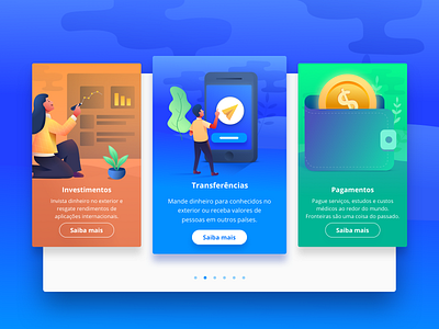 Product Slider cards cards design design flat gradient gradient color gradient design icon illustration international money transfer international payment investing ui ux vector