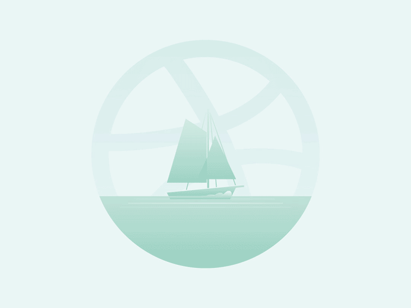 Hello Dribbble! animation animation loop boat debuts design first gif graphic art illustration loop motion motion art motion design motion designer ocean sea storm video visual art