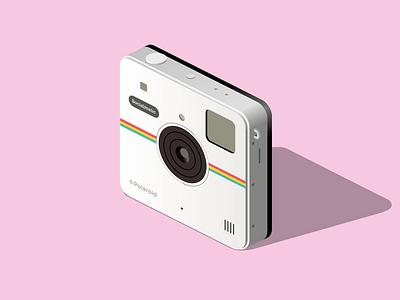 Polaroid illustration isometric polaroid retro vector