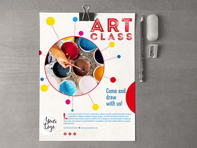 art class template art art center colorful indesign template