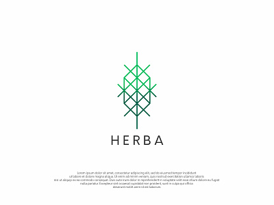 Herba Logo (unused) artline branding design flower flower logo icon lineart logo medical nature ui ux vector web