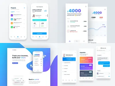 2018 Top4Shots 2018 app blue branding clean design freelancer gradient homepage ios landing minimal mobile responsive startup ui ux web website