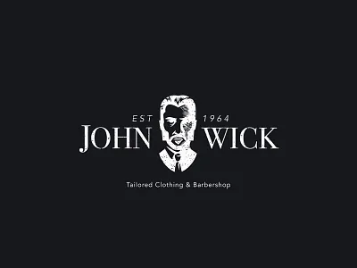 John Wick's Clothing & Barbershop design identity design illustration logo logo design symbol wordmark