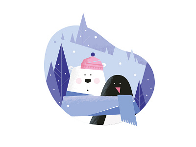 New Year illustration design flat illustration minimalistic vector web winter