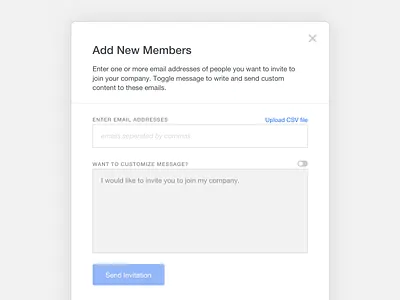 Add New Members design ui ux