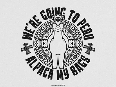 Alpaca my Bags alpaca aztec bag cartoon cartooncharacter cartoonlogo character characterdesign design graphic graphicdesign illustration illustrator inca llama logo logodesign logodesigner logos mascot