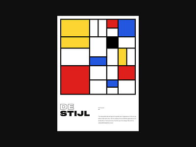 Destijl abstract art branding colorful composition design flat geometric illustration minimal minimalism poster poster art poster design retro swiss swiss design typography vector vintage