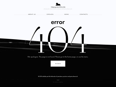 TAKI&DA #1 404 animation interaction oil ui ux webdesign website