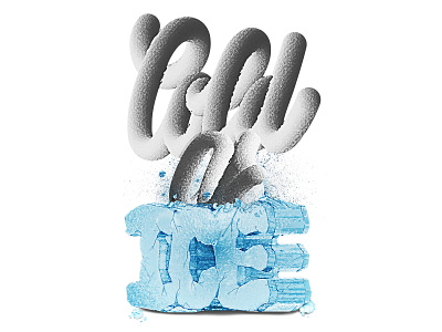 'Cold as Ice' - Mini series 1/3. cold font handlettering handmadefont ice lettering texture textured textures type typography