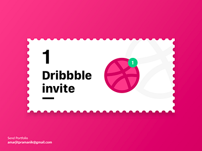 1 Dribbble Invitation design draft dribbbble dribbbleinvitation dribbbleinvite dribbbleinvites free free dribbble invite freeinvite giveaway illustration invitation invite ticket