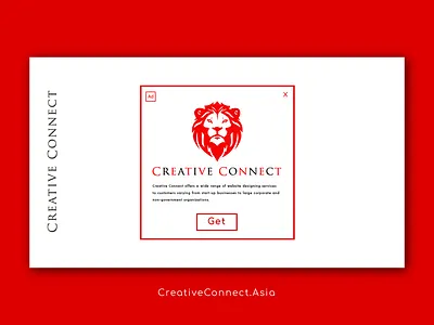 Daily UI - #98 ads advertisement app branding color creative creative connect dailyui design flat get icon illustration lettering logo red typography ui ux vector web