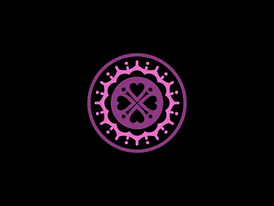 Love, Hugs & Kisses design logo vector
