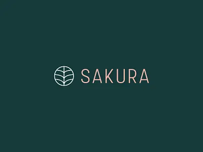 Sakura Logo brand branding clean design flat identity illustrator logo minimal type vector