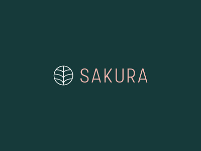 Sakura Logo brand branding clean design flat identity illustrator logo minimal type vector