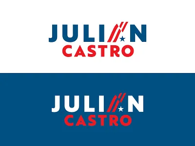 Julián Castro Presidential logo concept 2 accent american flag icon iconic latino logo political president star usa