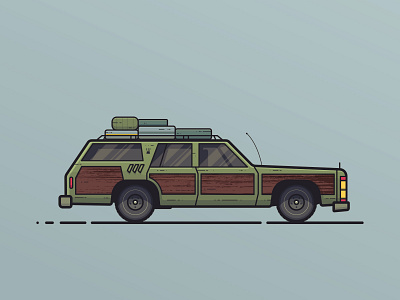 Griswold Family Truckster car family vacation griswold illustration line illustration metallic pea national lampoon national lampoons truckster vacation vehicle