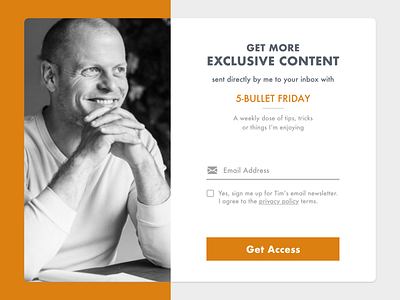 Daily UI Challenge - Day 16 016 blog branding cta daily ui dailyui marketing modal modal box overlay pop up tim ferriss ui ux web