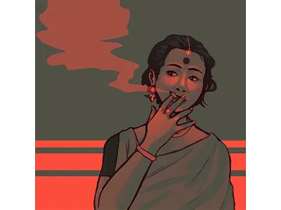 Bong Girl design illustration