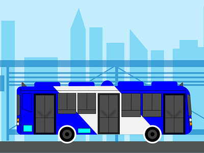 Bus flat illustration vector