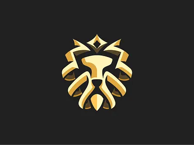 Lion King logo animal crown icon king lion logo