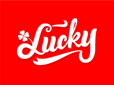 Lucky lettering branding design font hera illustration lettering lettering art lucky typo typo logo typography vector