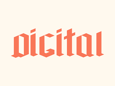 Digital black blackletter lettering logotype type typography wordmark