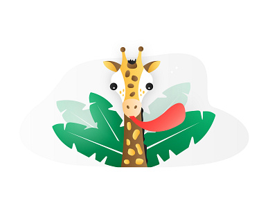 Animal - Giraffe 🦒 adobe illustrator animal animals colors design giraffe gradient illustration illustrator tongue vector zoo