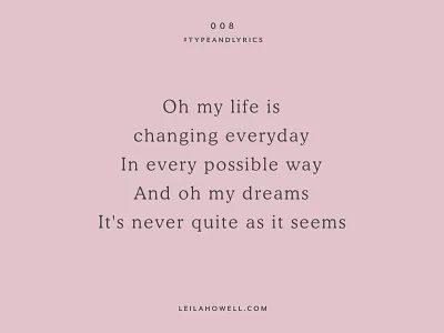 Type and lyrics #008 font serif type typelyrics typereview typography