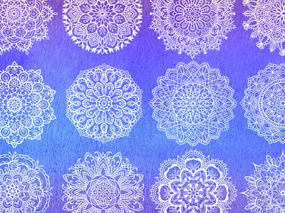 Meditating between projects design drawing floral mandala meditation ornamental pattern radial round symmetry zentangle