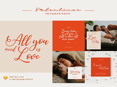 ValentinesInstagram Posts february grid instagram love posts socialmedia socialmediamarketing template valentines valentines day