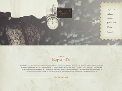 Landing page section branding design vintage web