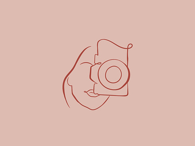 Katelyn Brown Photography - Profile Illustration branding camera contour drawing custom illustration design face illustration logo photography photography branding profile