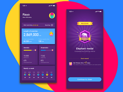 Fit app branding design flat icon illustration ios logo mobile sketch ui ios vip design run typography ui uikit，fit，sketch，data， ux vector