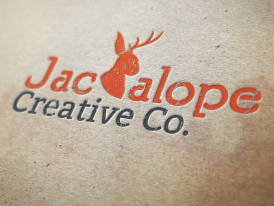 Logo Design: Jackalope Creative Co. branding branding design business card canada design graphic design illustration jackalope jackelope jesse ladret logo logo design malcontent creative orange print type typeography vancouver island vector victoria bc