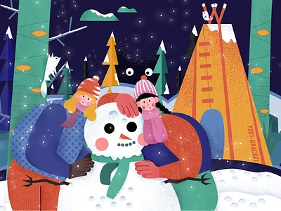 有趣的冬天 ui ux 动画 向量 品牌 商标 平面 应用 插图 活版印刷 网站 设计
