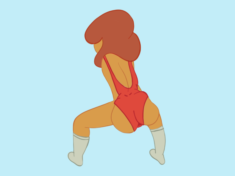 twerkin animated animation booty dance dance party illustration leotard motion summer summer vibes swimmer twerk twerkin