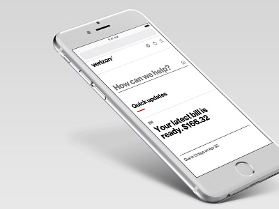 My Verizon Online - redesign account app mobile redesign telecommunication verizon