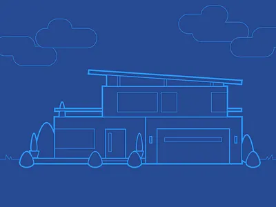 Old Empty State Illustration architechture blueprint empty state house illustration line work real estate
