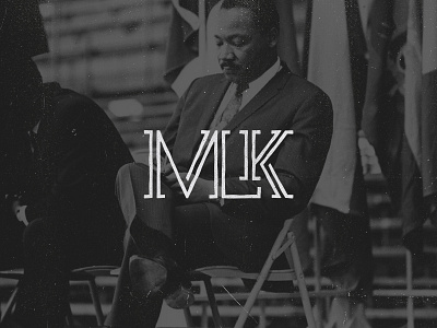 MLK holiday justice logo martin luther king jr monday monogram type typography