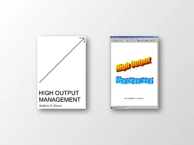 High Output Management book book cover books brutalism brutalist graphic design