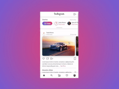 #DailyUIDesign Instagram Mobile Apps - Redesign Concept android design gif graphic design instagram ios mobile apps photo ui ui ux design ui design user experience design user interface user interface design ux ux design vector web design website design wire frame